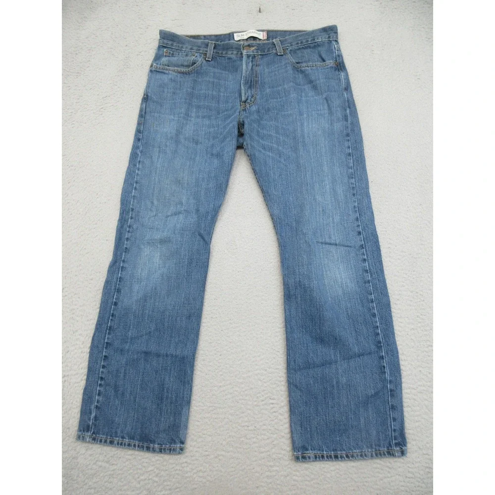 Levis 514 Slim Straight Jeans Mens 36x30 Blue Medium Wash Denim Classic Casual